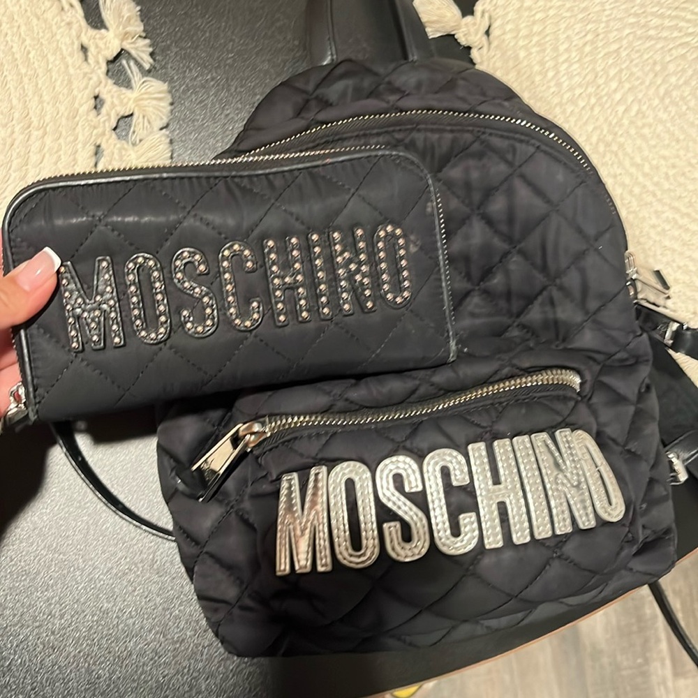 Moschino backpack and wallet